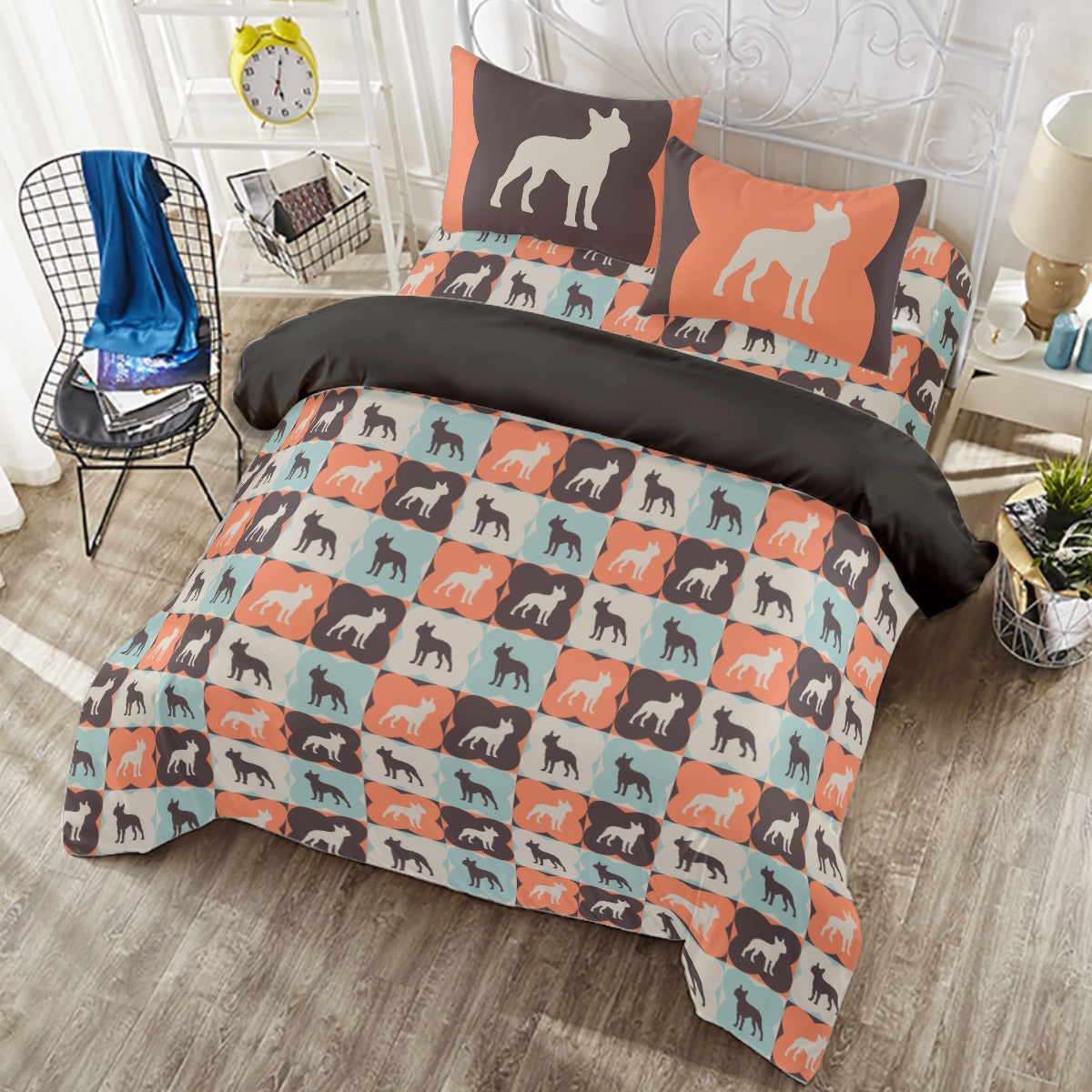 Teddy French Bulldog Bedding Collection for Frenchie Fans-fadou