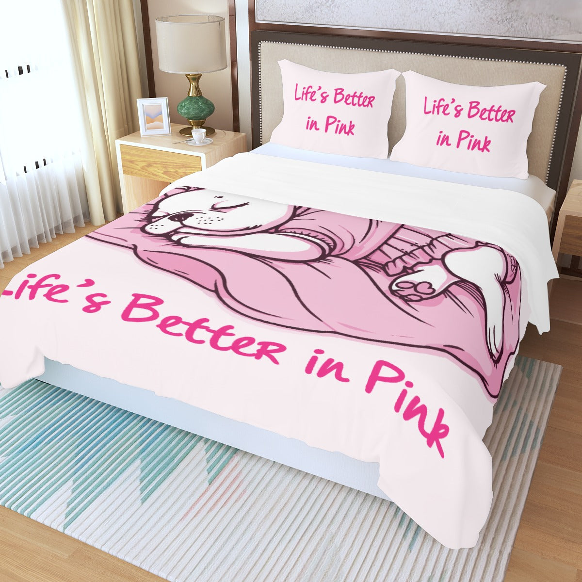 Cutie French Bulldog Duvet Cover Set for Dog Moms & Dads-fadou