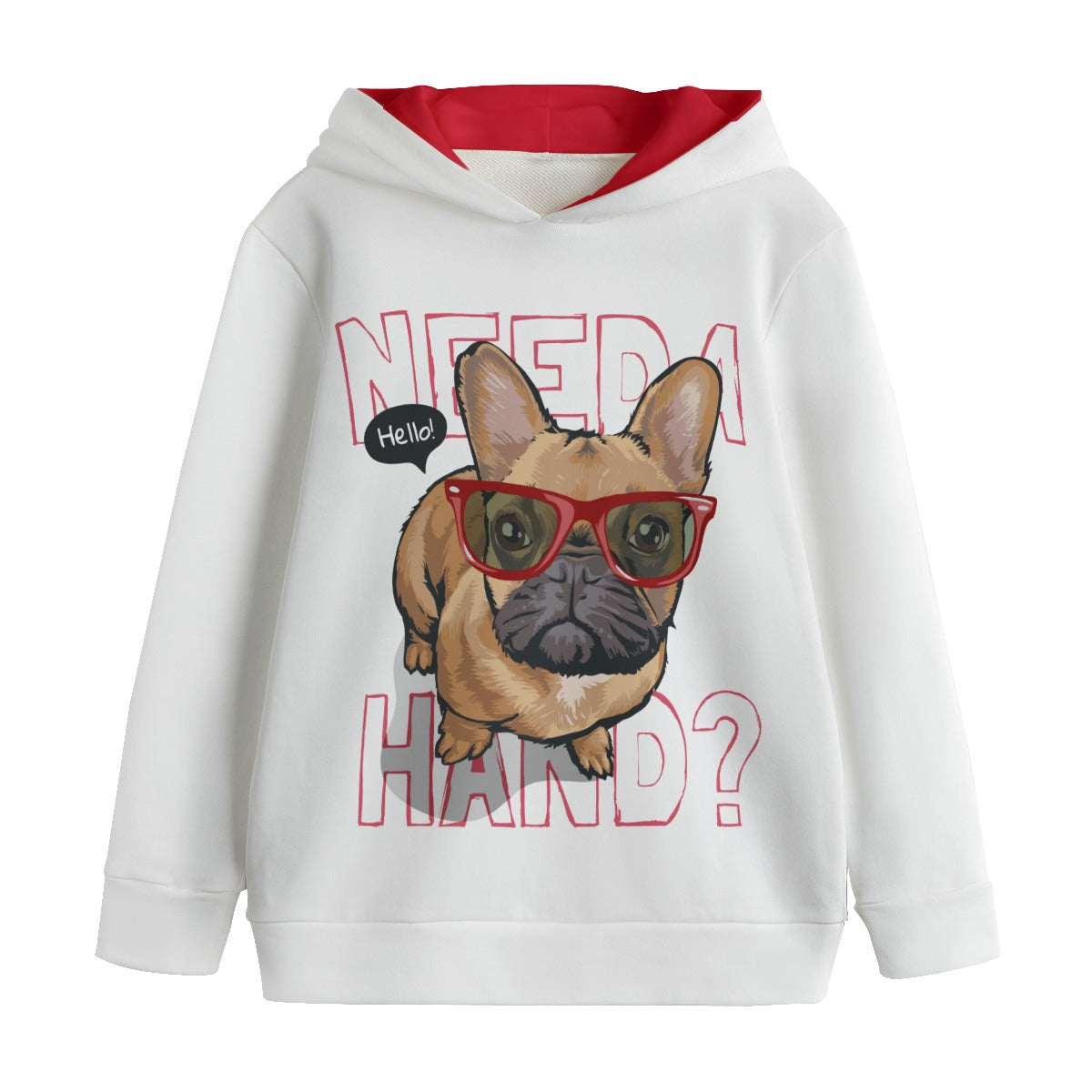 Luna French Bulldog Fleece Hoodie for Frenchie Enthusiasts-fadou