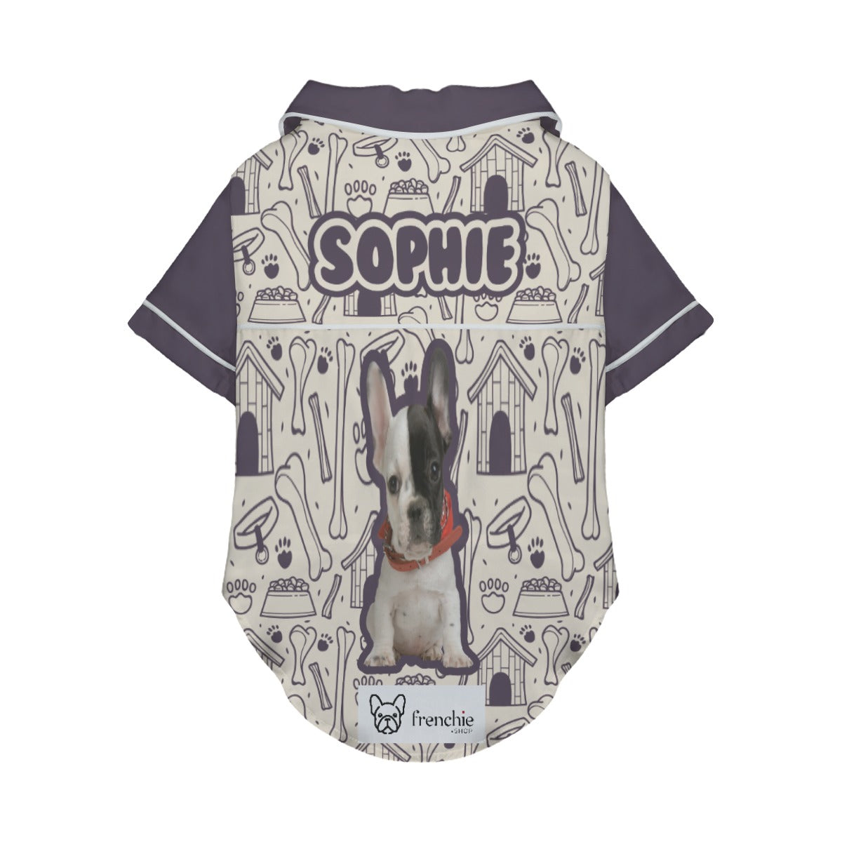 French Bulldog Personalized Pet Sleepwear for Small Breeds-fadou
