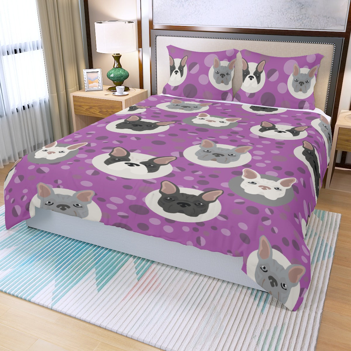 Henri French Bulldog Sheet Set for Frenchie Enthusiasts-fadou