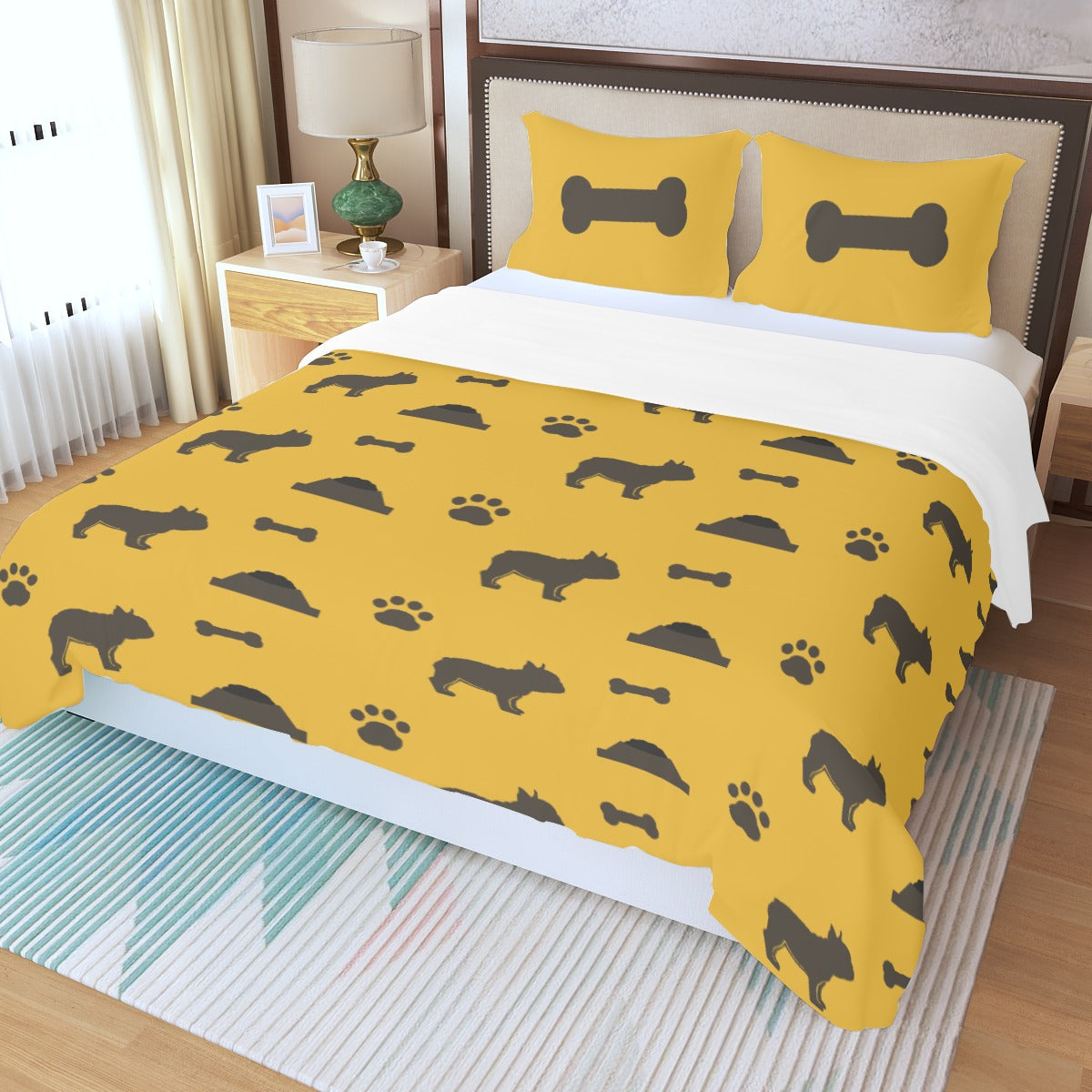 Gigi French Bulldog Duvet Cover Set for Dog Moms & Dads-fadou