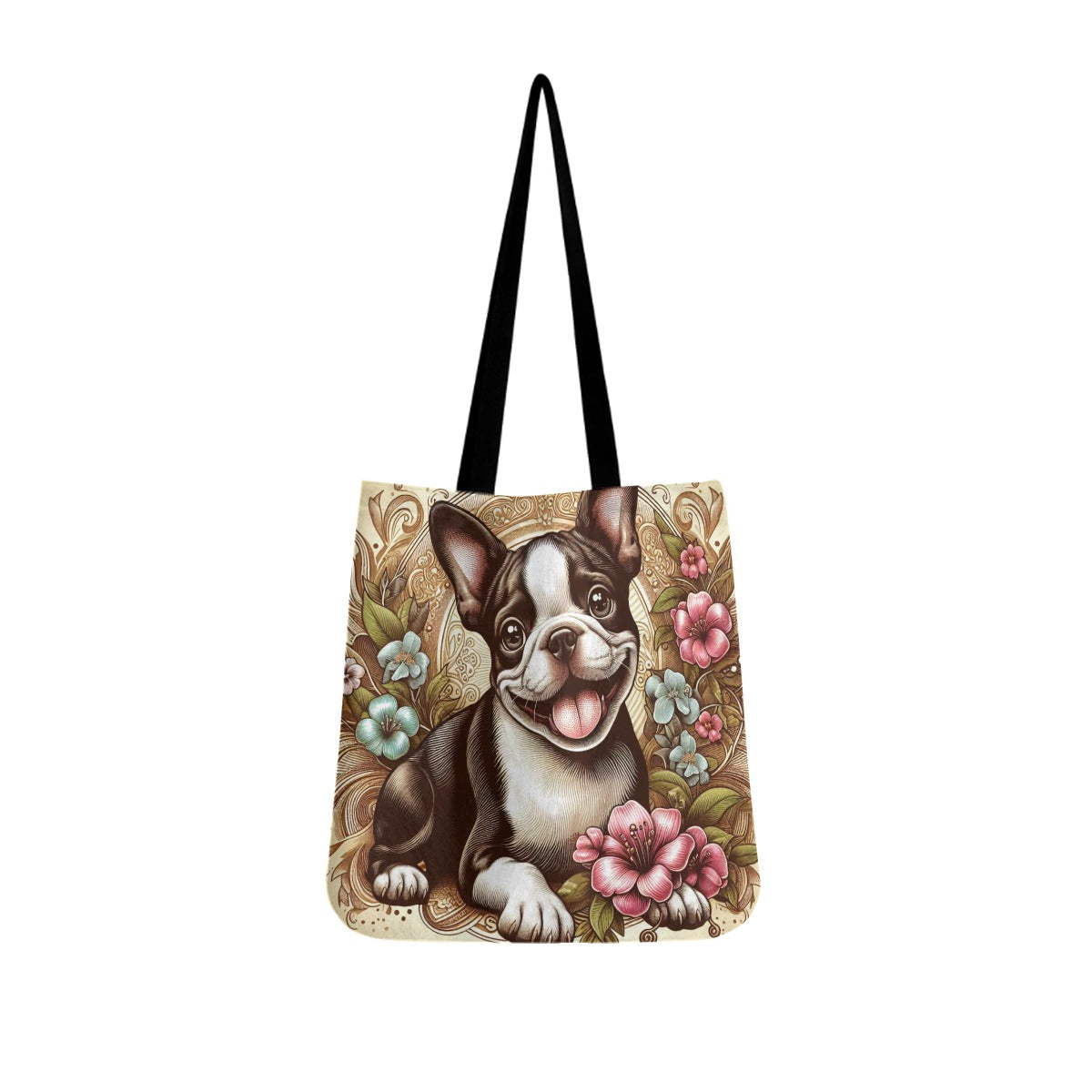 Lucy French Bulldog Canvas Carryall for Frenchie Enthusiasts-fadou