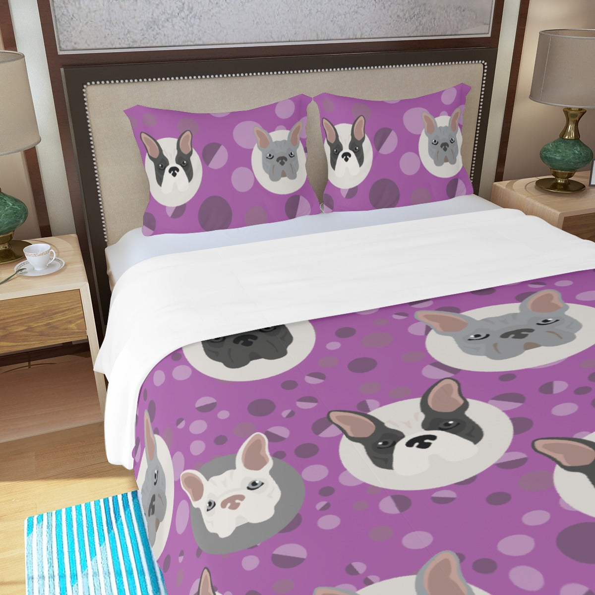 Henri French Bulldog Sheet Set for Frenchie Enthusiasts-fadou