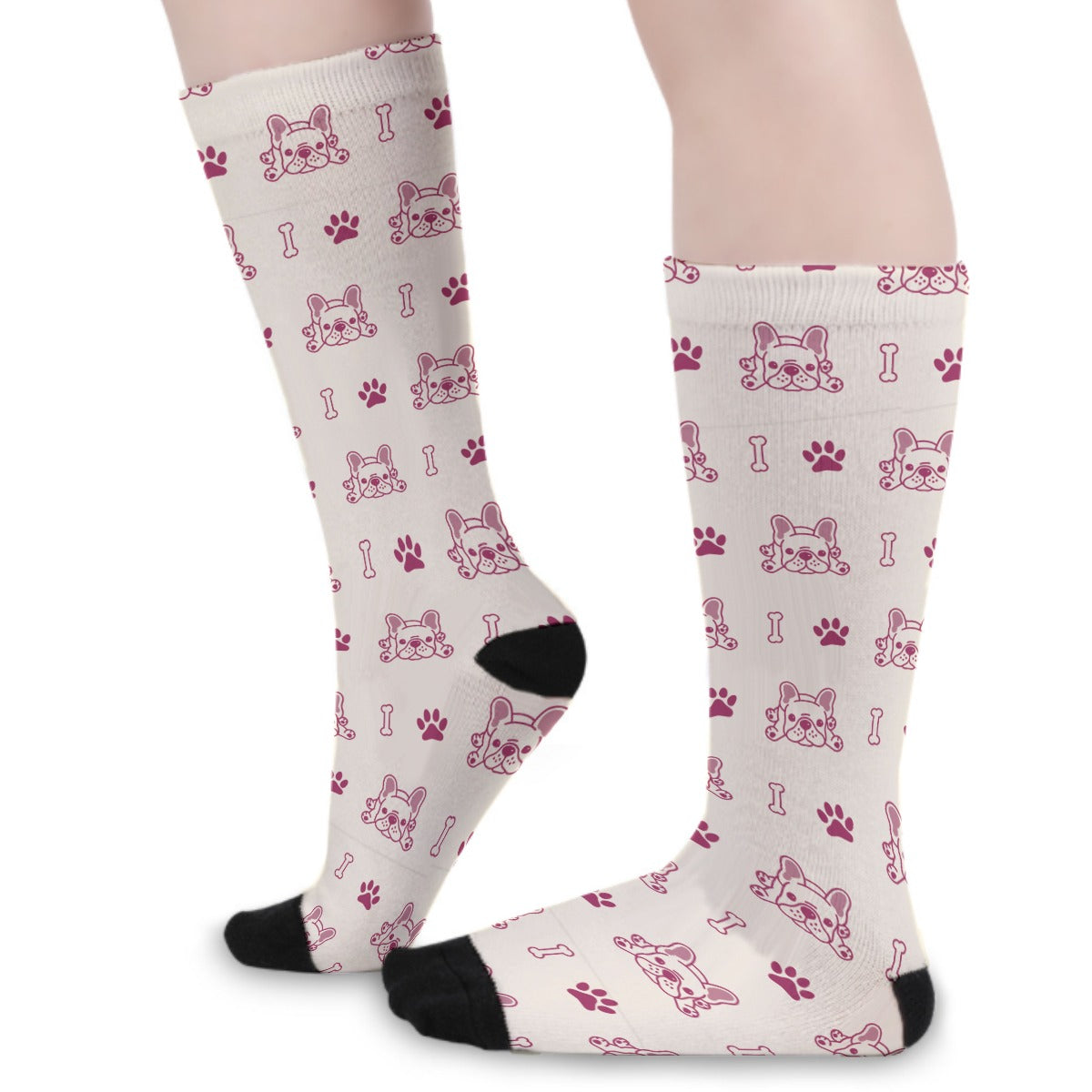 French Bulldog Patterned Socks for Frenchie Enthusiasts-fadou