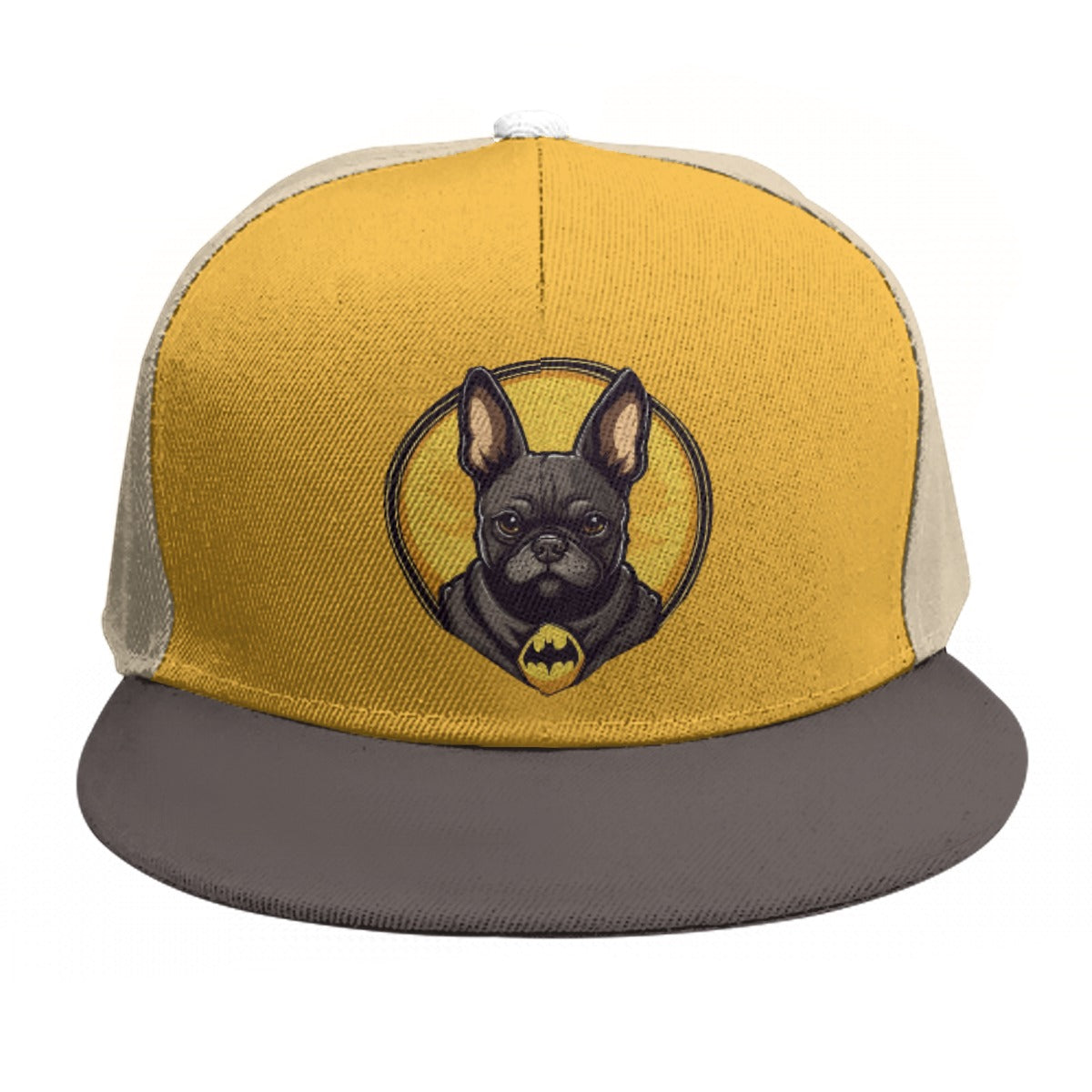 Frenchie Bat - Baseball Cap with Flat Brim for Daily Walks-fadou