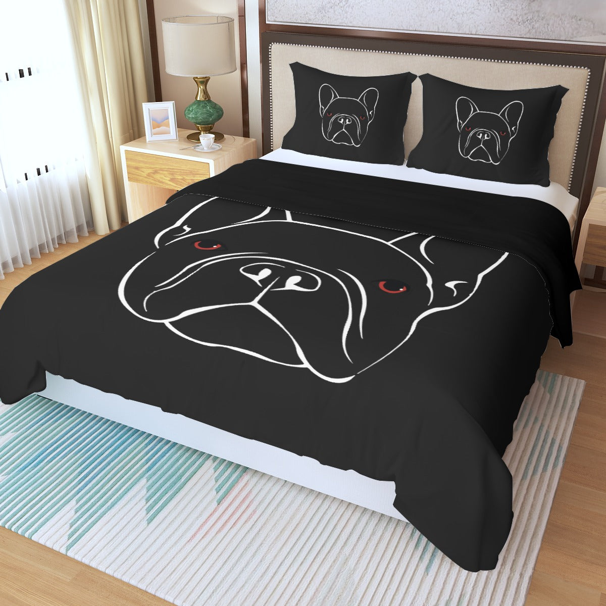 Thor French Bulldog Bed Linen Set for Frenchie Enthusiasts-fadou