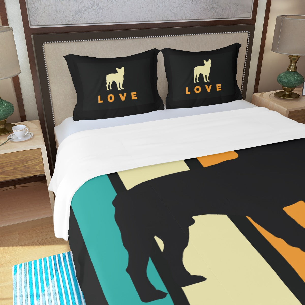 Cort French Bulldog Bedding Collection for Dog Park Days-fadou
