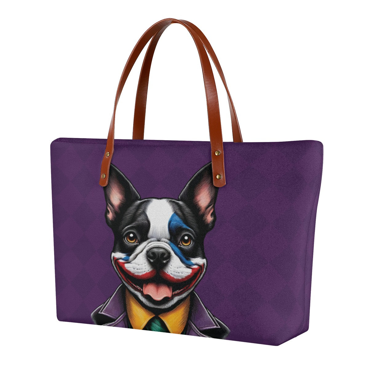 Olive French Bulldog Canvas Carryall for Dog Moms & Dads-fadou