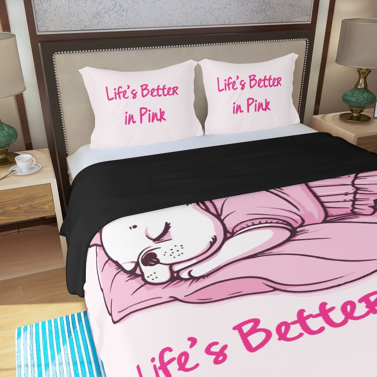 Cutie French Bulldog Duvet Cover Set for Dog Moms & Dads-fadou