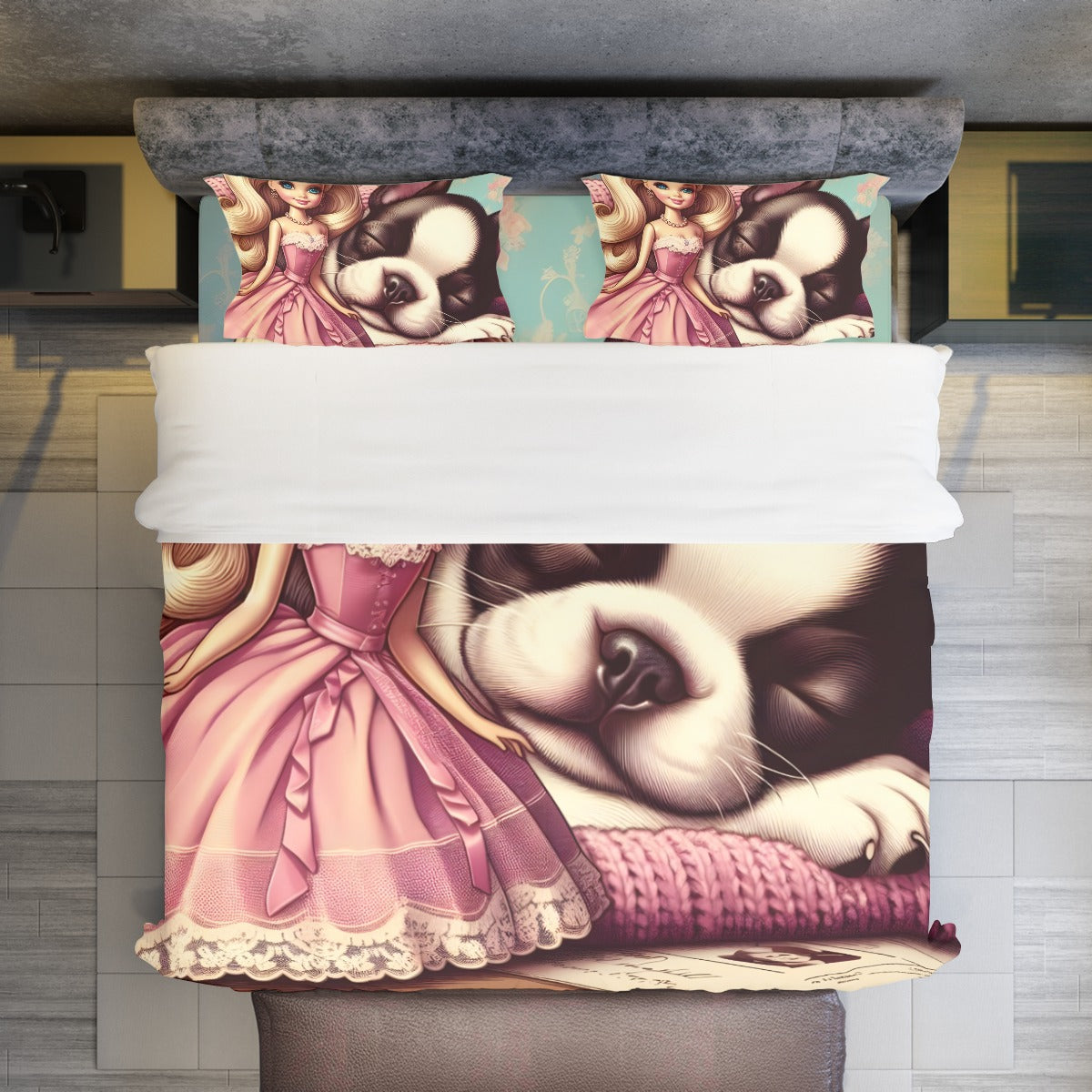 Bowie French Bulldog Sheet Set for Frenchie Enthusiasts-fadou