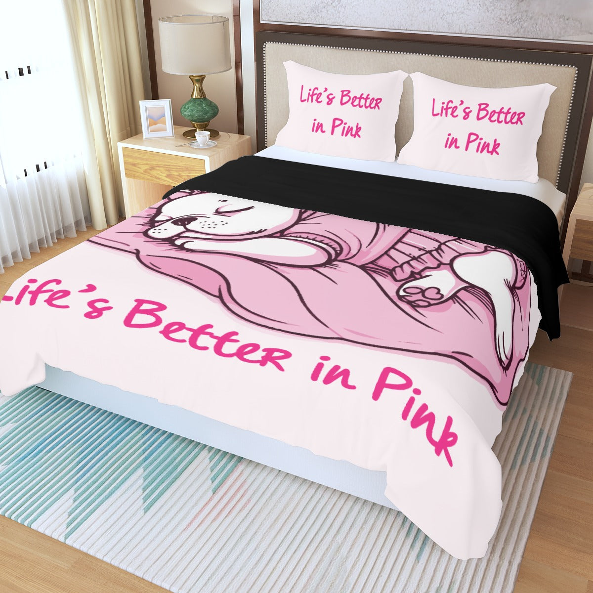 Cutie French Bulldog Duvet Cover Set for Dog Moms & Dads-fadou