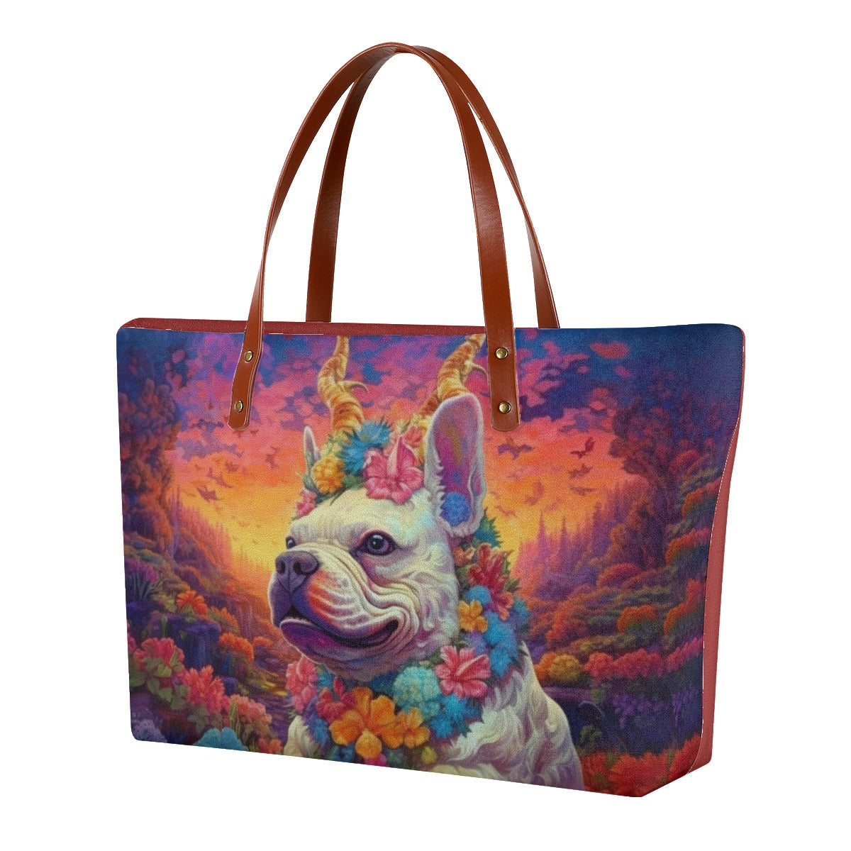 Unicorn French Bulldog Everyday Tote for Dog Moms & Dads-fadou