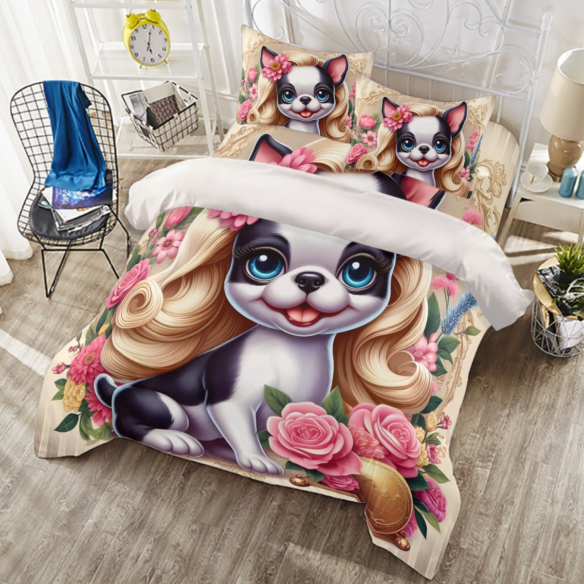 Rocko- Duvet Cover Set for Boston Terrier Lovers for Dog Park Days-fadou