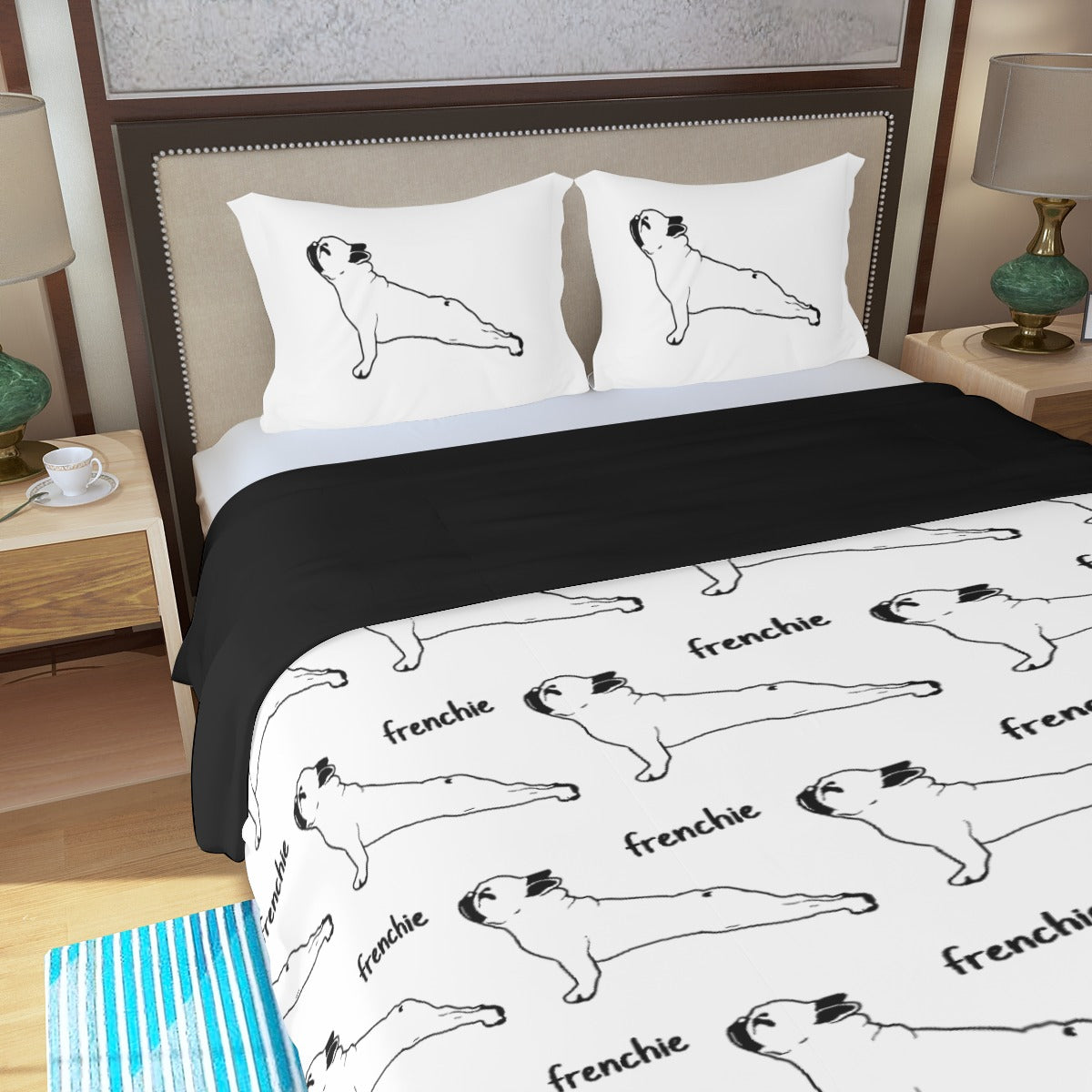 French Bulldog Duvet Cover Set for Frenchie Enthusiasts-fadou