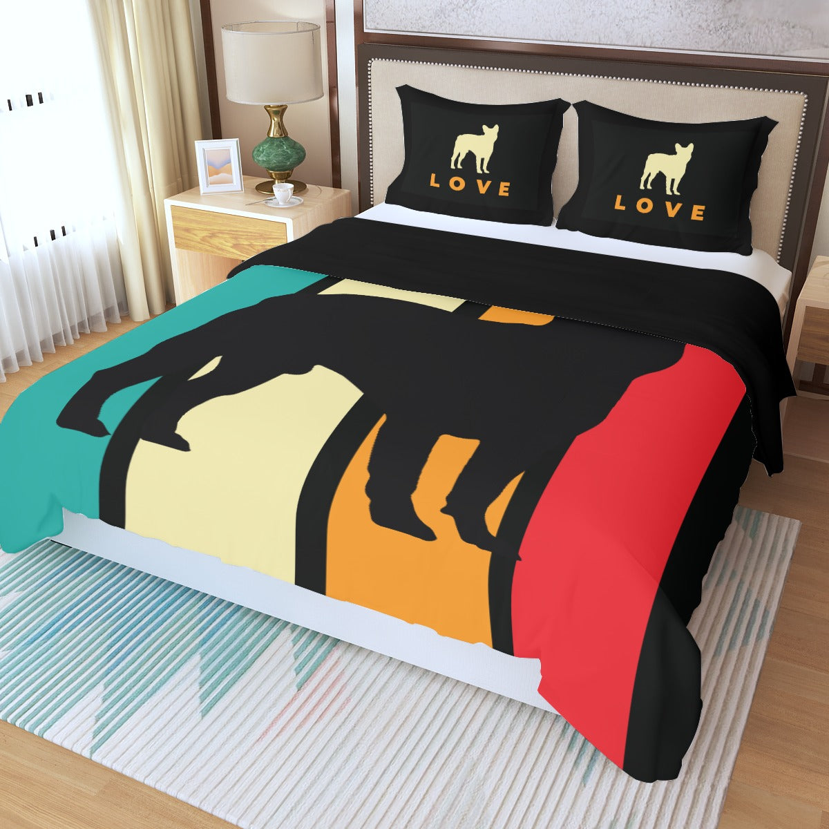 Cort French Bulldog Bedding Collection for Dog Park Days-fadou