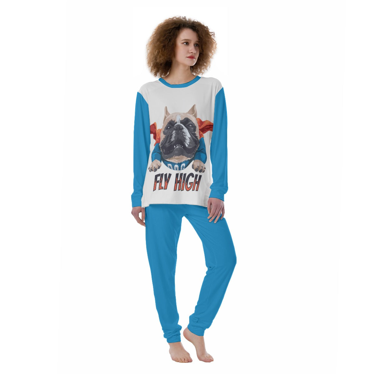 Libby Frenchie Cozy Pajama Set for Frenchie Enthusiasts-fadou