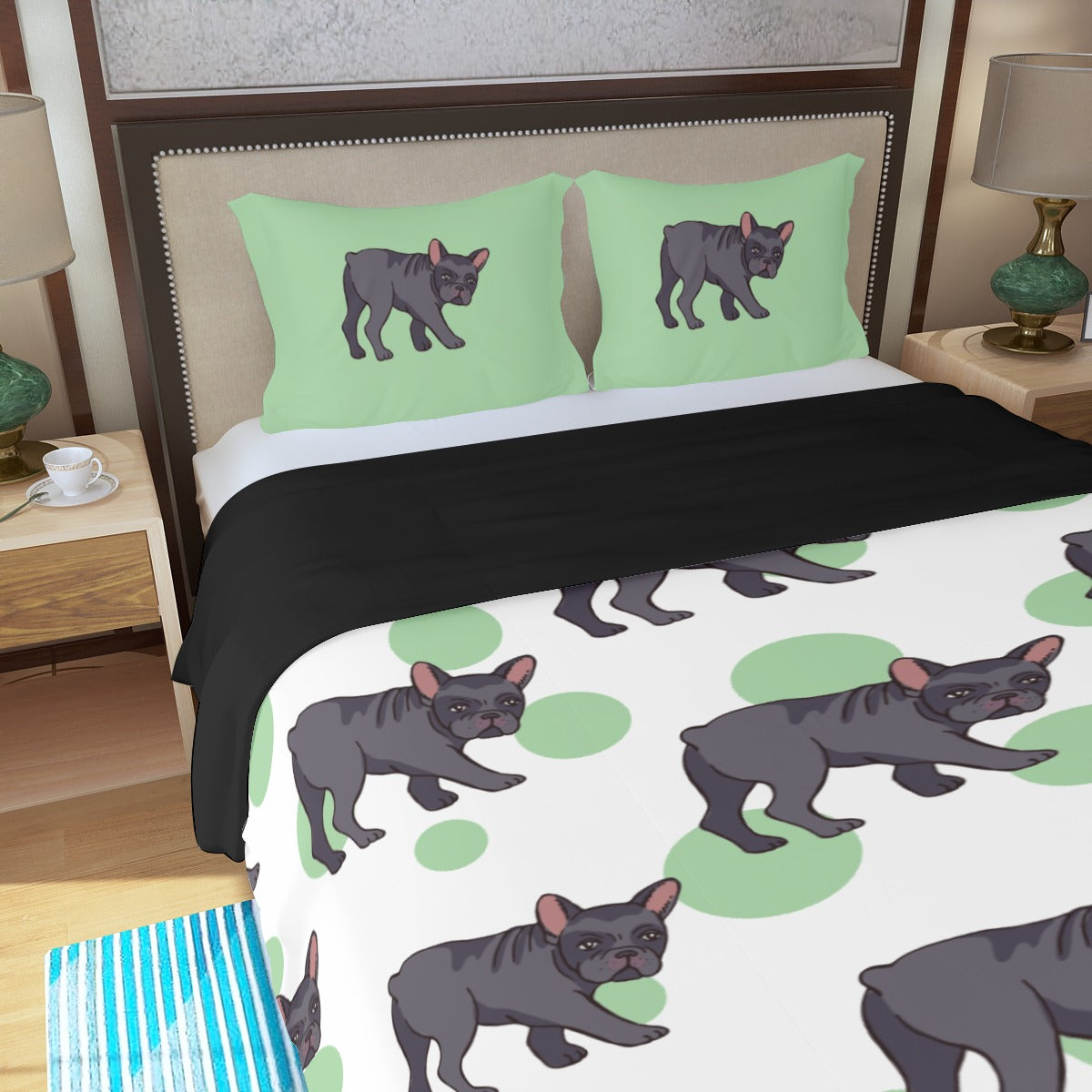 Orson French Bulldog Bed Linen Set for Frenchie Enthusiasts-fadou