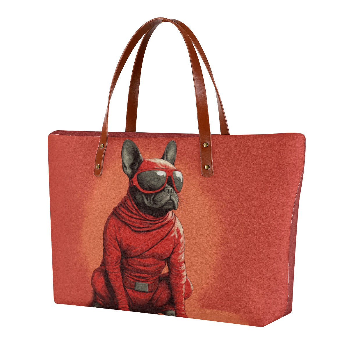 Women's Frenchie Tote Bag - Bold Canine Accessory for Everyday Wear-fadou