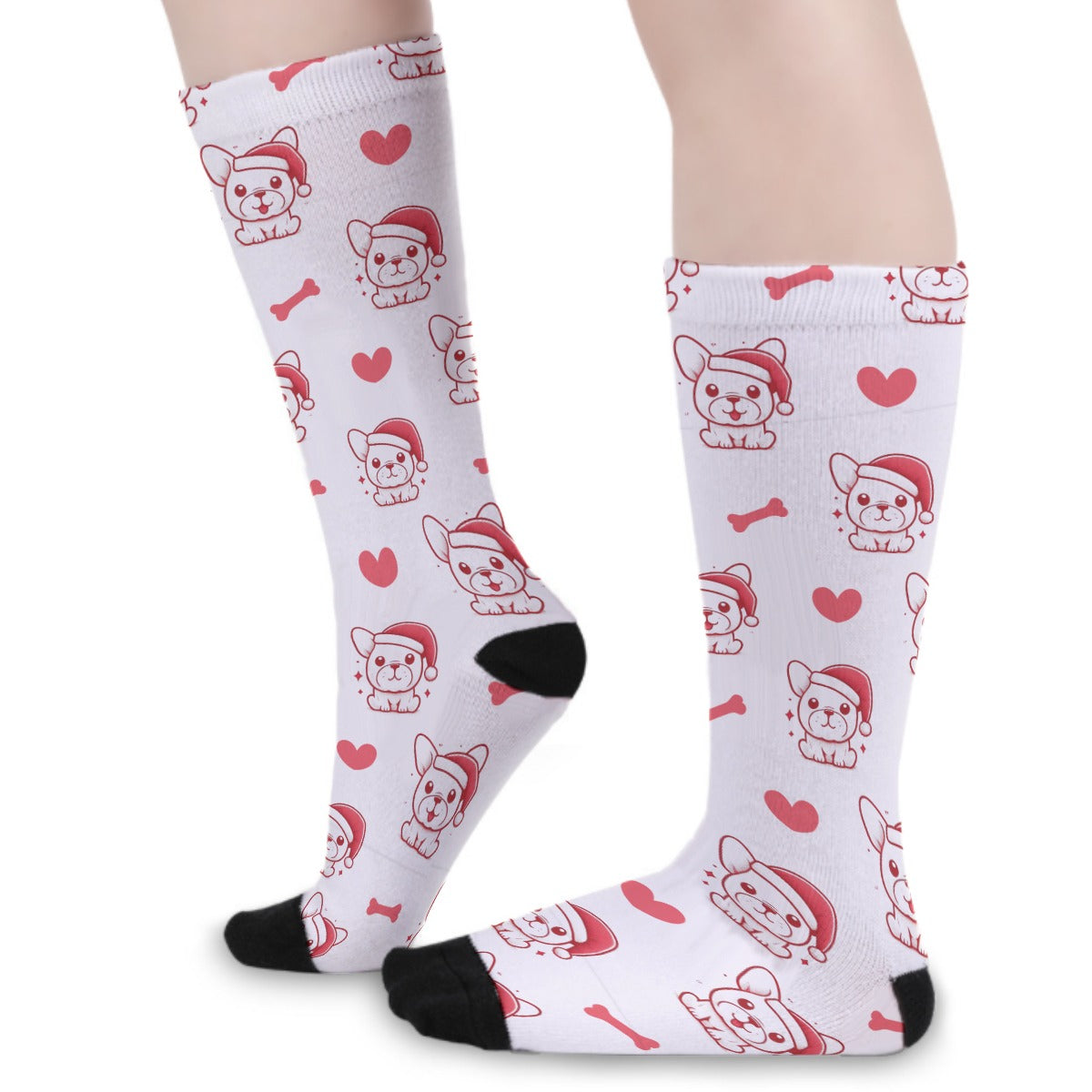 Frankie French Bulldog Crew Socks for Frenchie Enthusiasts-fadou