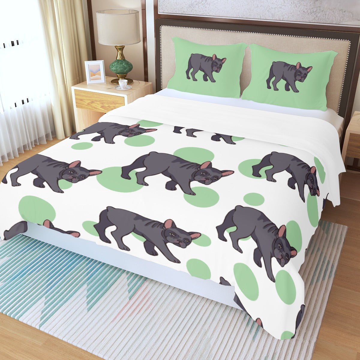 Orson French Bulldog Bed Linen Set for Frenchie Enthusiasts-fadou