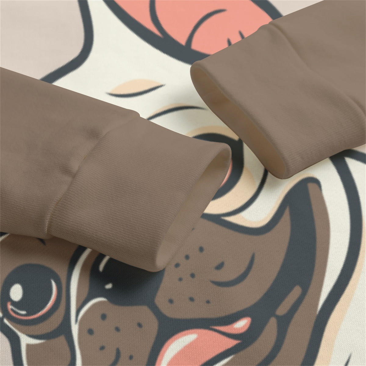 Princess French Bulldog Fleece Hoodie for Everyday Wear-fadou