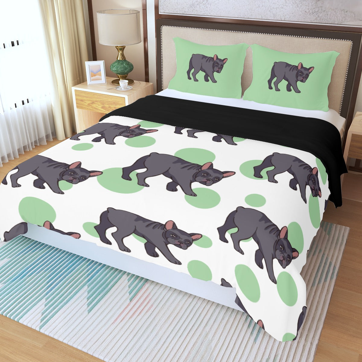 Orson French Bulldog Bed Linen Set for Frenchie Enthusiasts-fadou