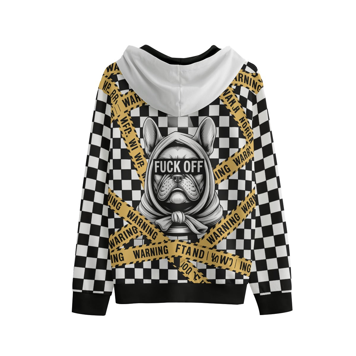 Monty French Bulldog Fleece Hoodie for Frenchie Enthusiasts-fadou