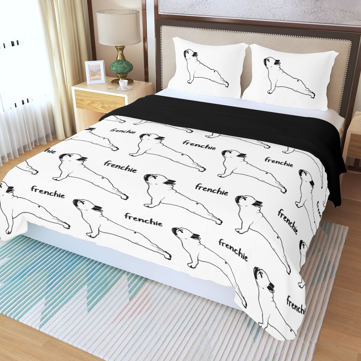 French Bulldog Duvet Cover Set for Frenchie Enthusiasts-fadou