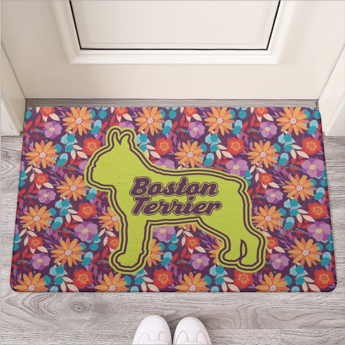 Bruce - Door Mat for Boston Terrier Lovers for Bulldog Owners-fadou