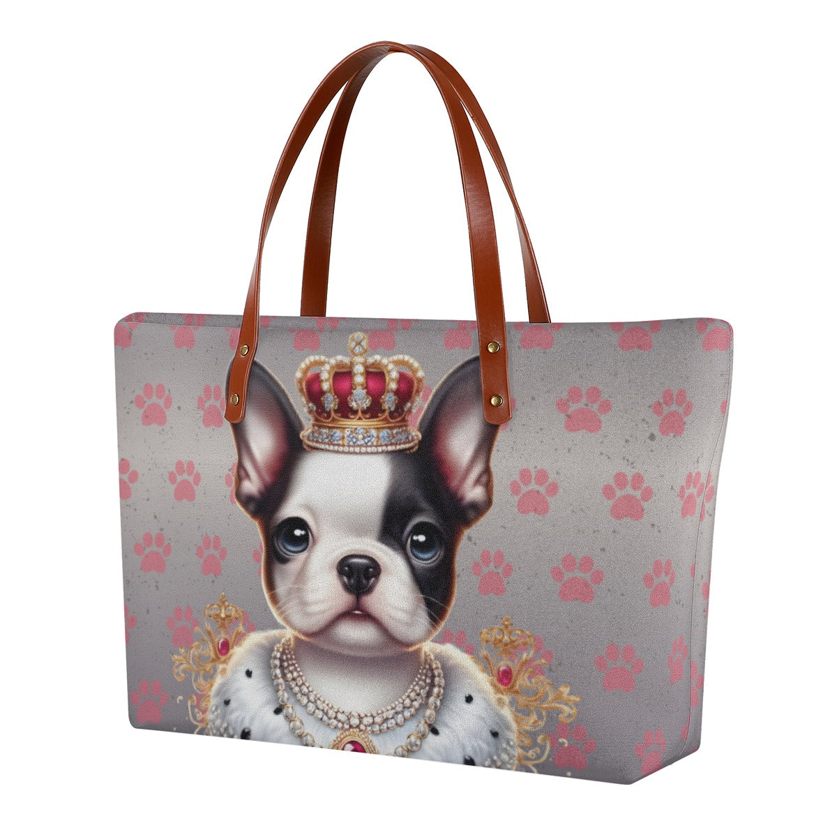 French Bulldog Canvas Carryall for Frenchie Enthusiasts-fadou