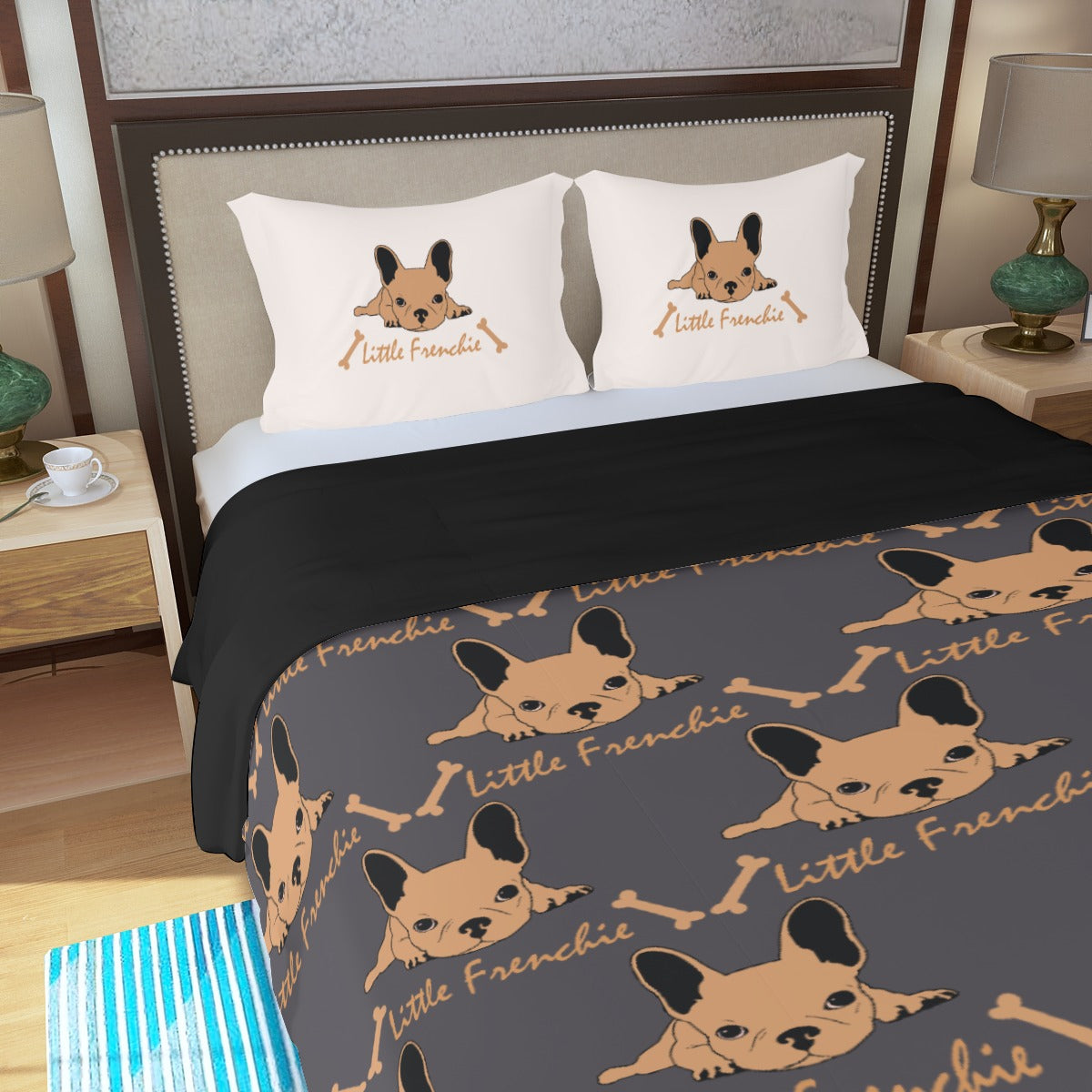 Eloy French Bulldog Bed Linen Set for Frenchie Enthusiasts-fadou