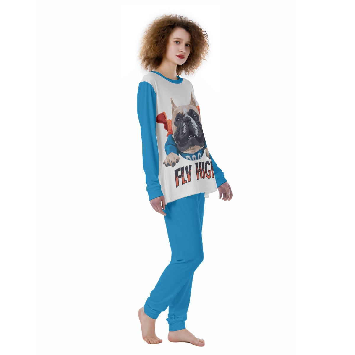 Libby Frenchie Cozy Pajama Set for Frenchie Enthusiasts-fadou