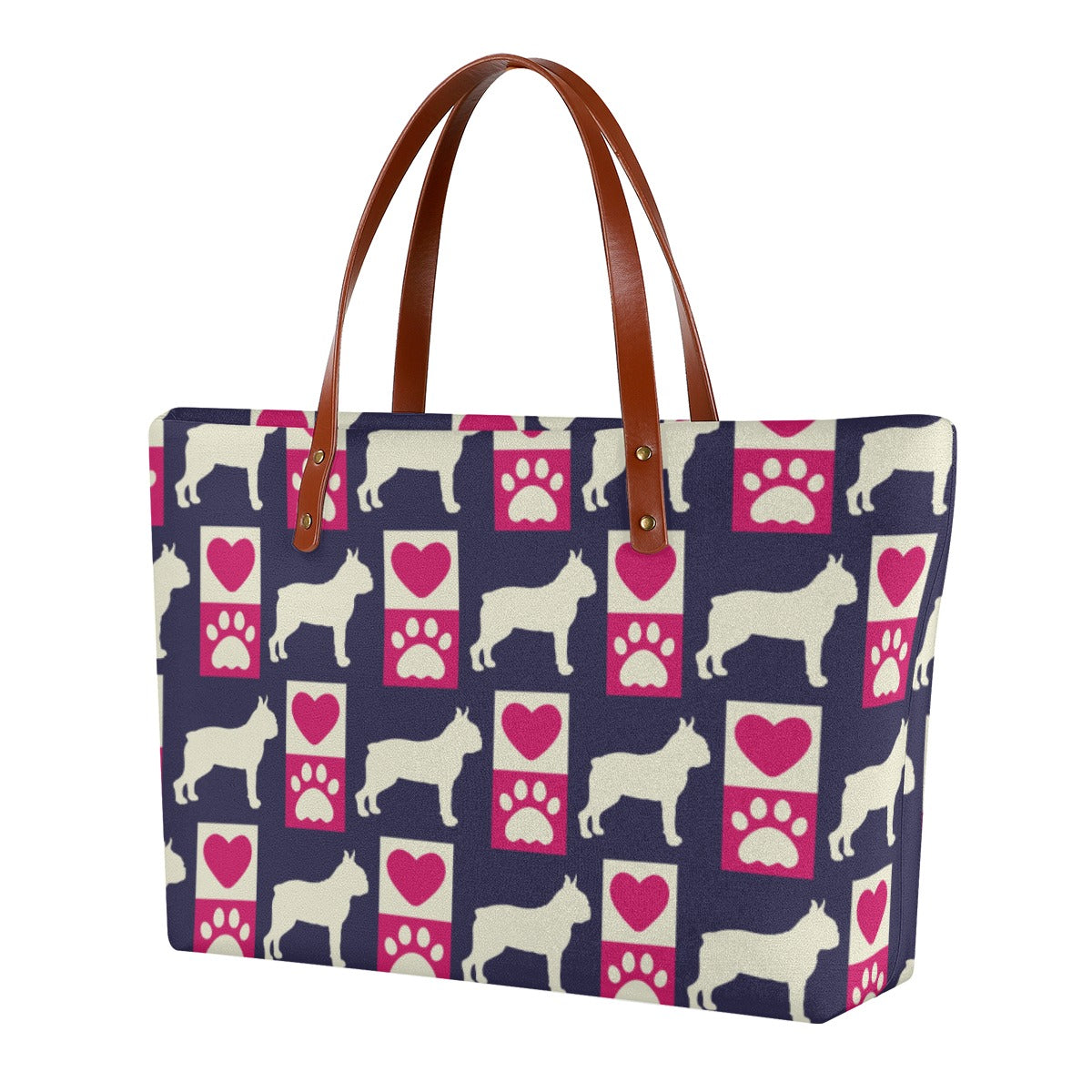 Bishop French Bulldog Shoulder Handbag for Frenchie Enthusiasts-fadou