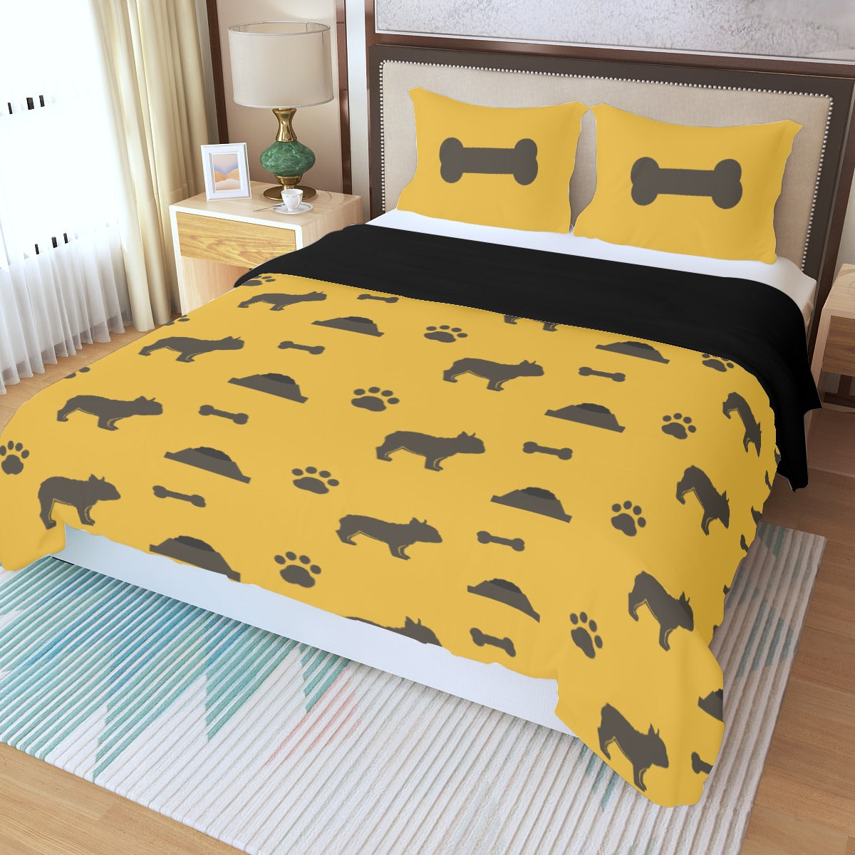 Gigi French Bulldog Duvet Cover Set for Dog Moms & Dads-fadou