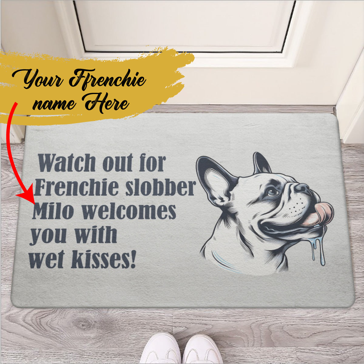 French Bulldog Personalized Entry Mat for Dog Moms & Dads-fadou