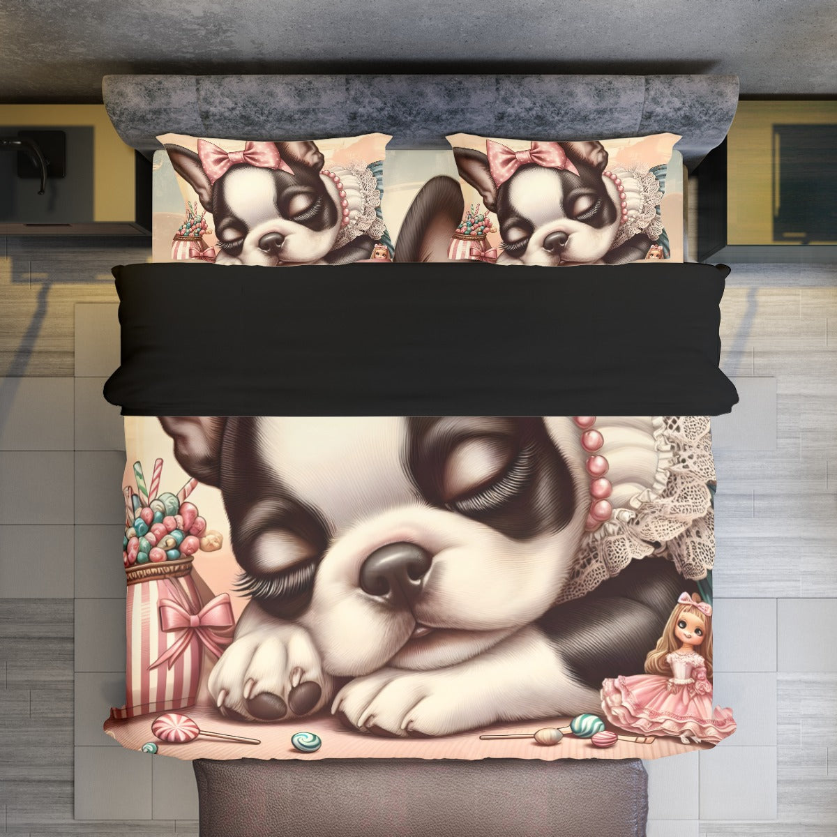Brutus French Bulldog Bed Linen Set for Dog Moms & Dads-fadou