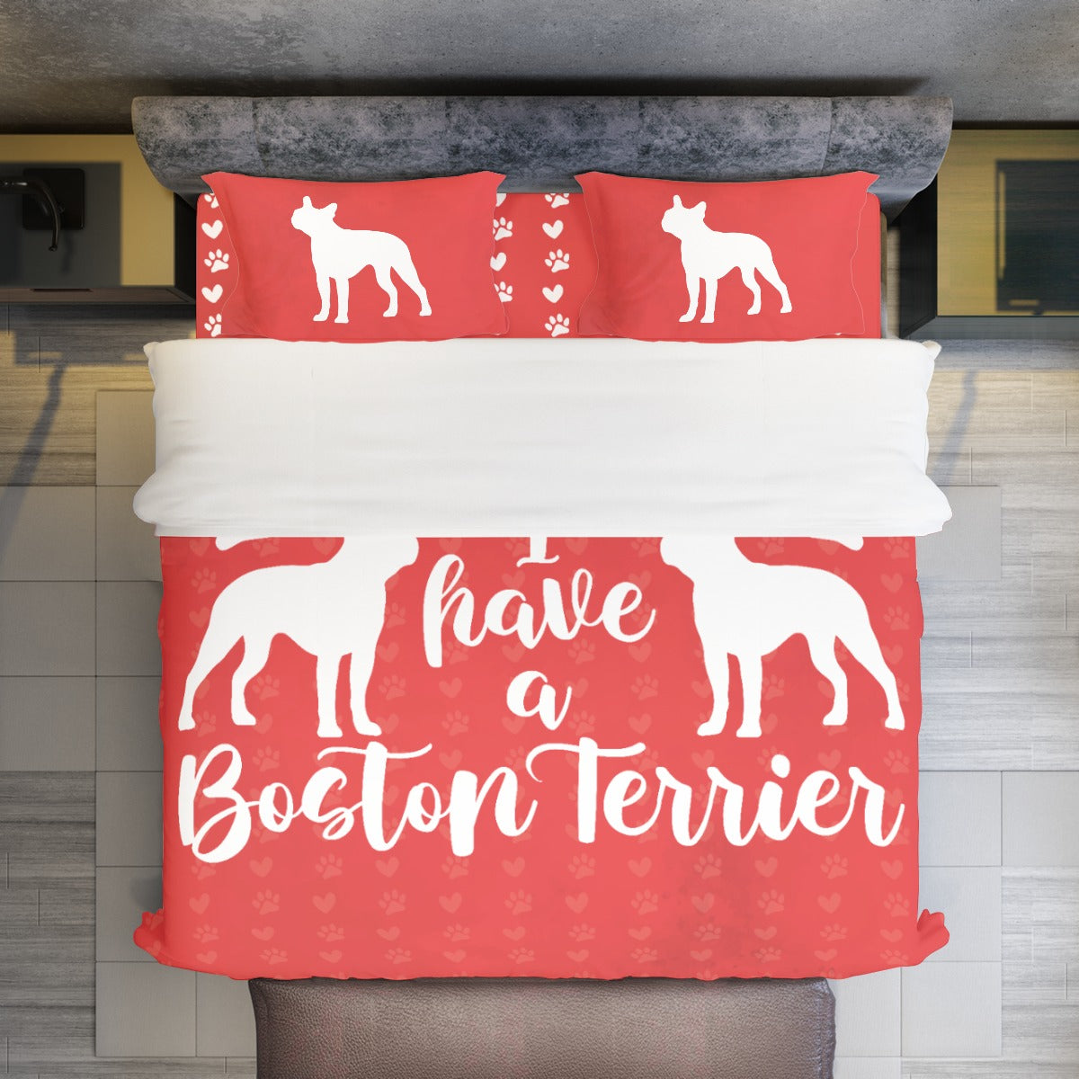 Charlie French Bulldog Bed Linen Set for Bulldog Owners-fadou