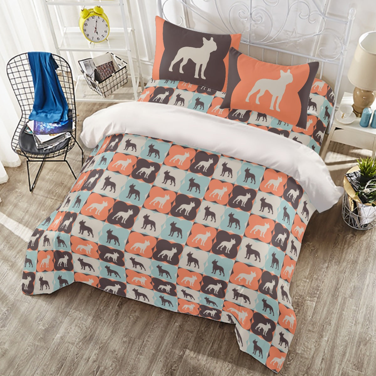 Teddy French Bulldog Bedding Collection for Frenchie Fans-fadou