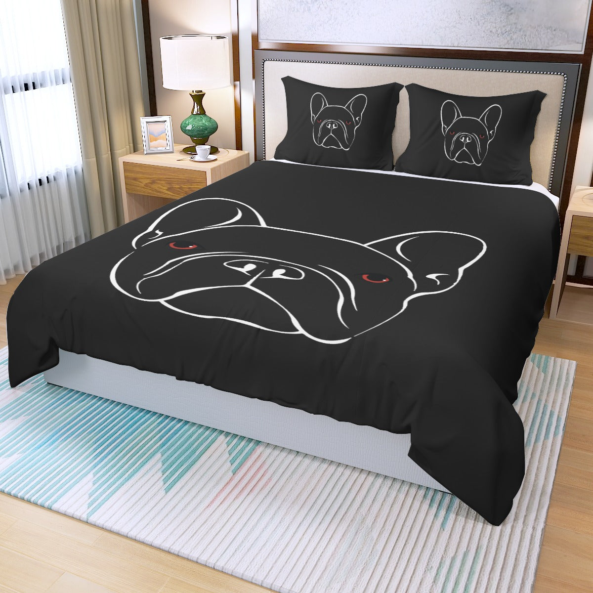 Thor French Bulldog Bed Linen Set for Frenchie Enthusiasts-fadou