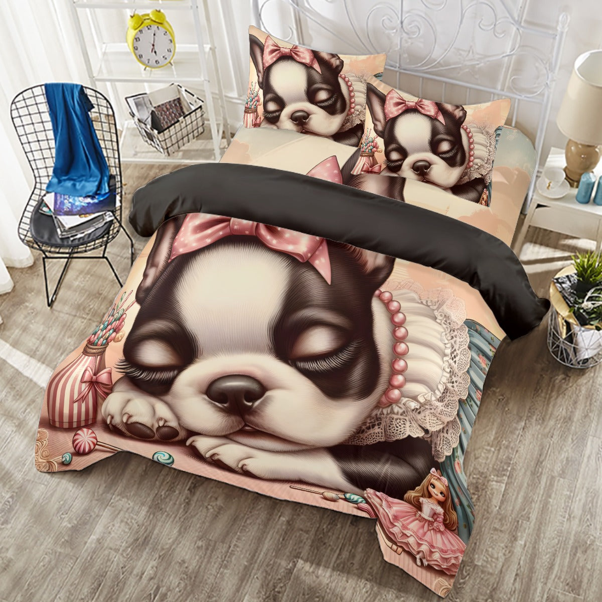 Brutus French Bulldog Bed Linen Set for Dog Moms & Dads-fadou