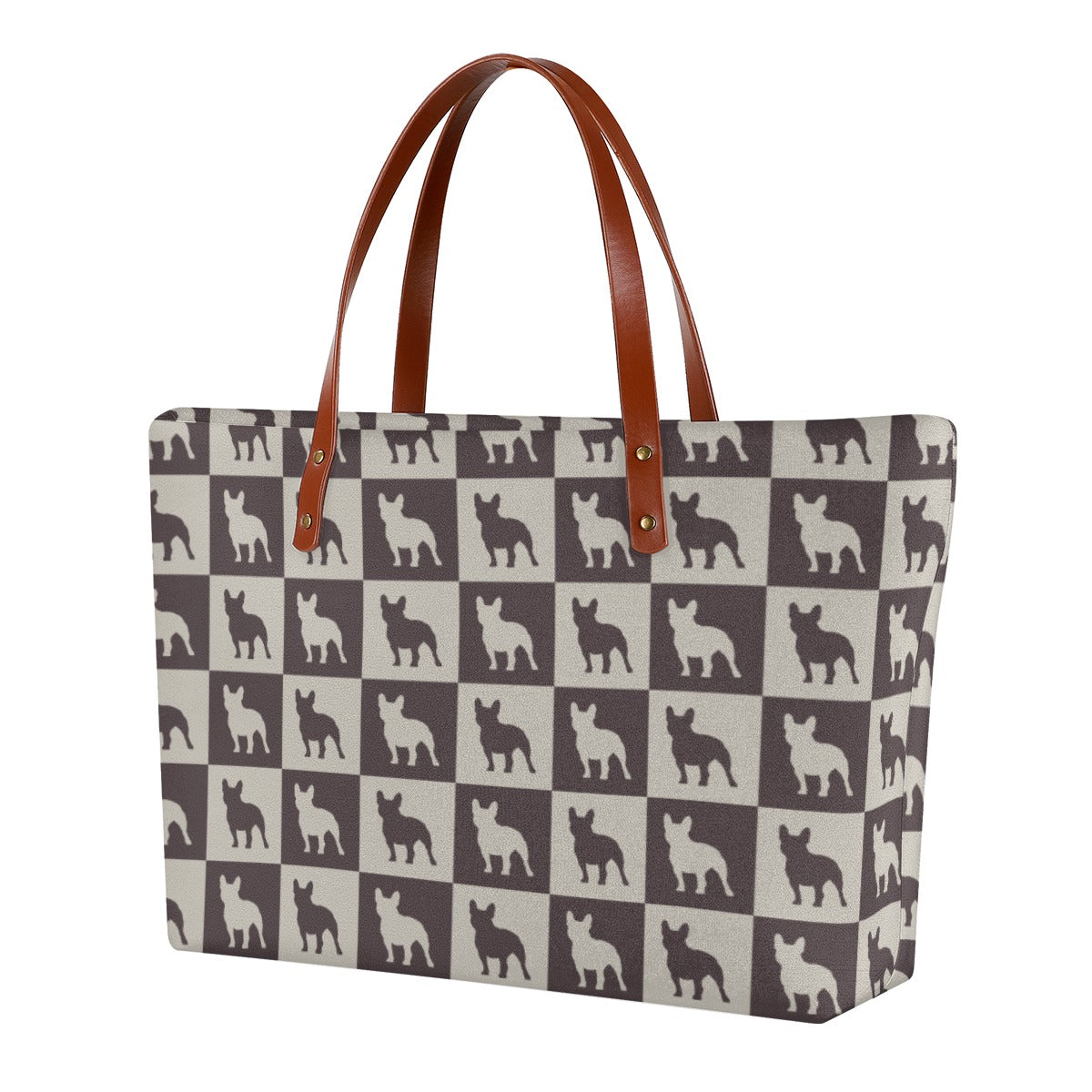 Maggie French Bulldog Canvas Carryall for Dog Park Days-fadou