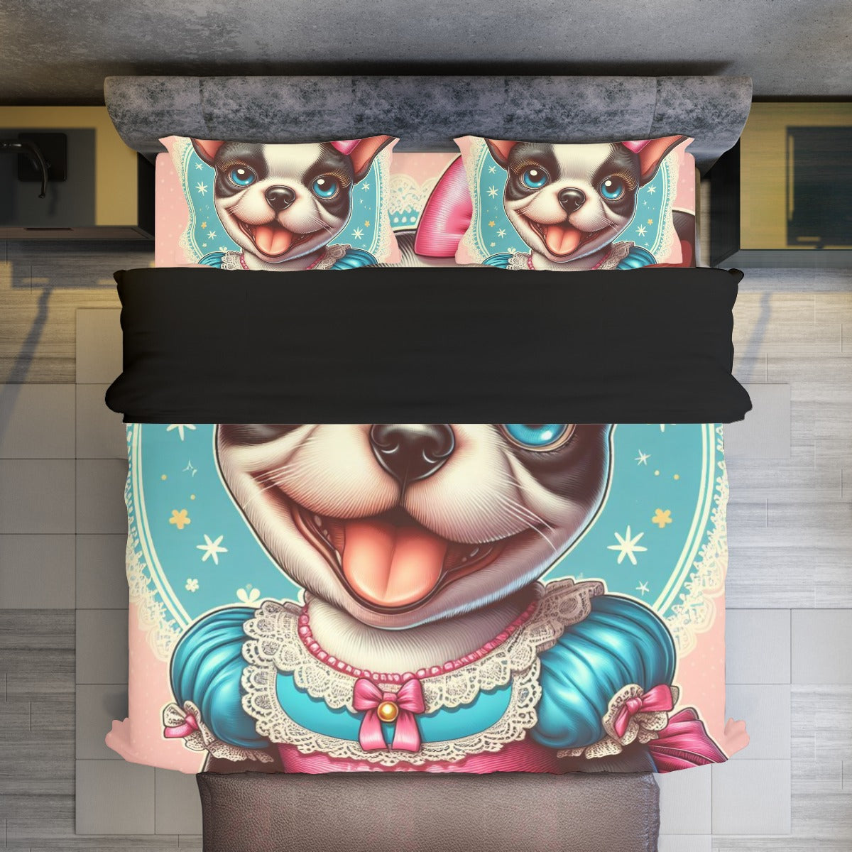 Scout Frenchie Duvet Cover Set for Frenchie Enthusiasts-fadou