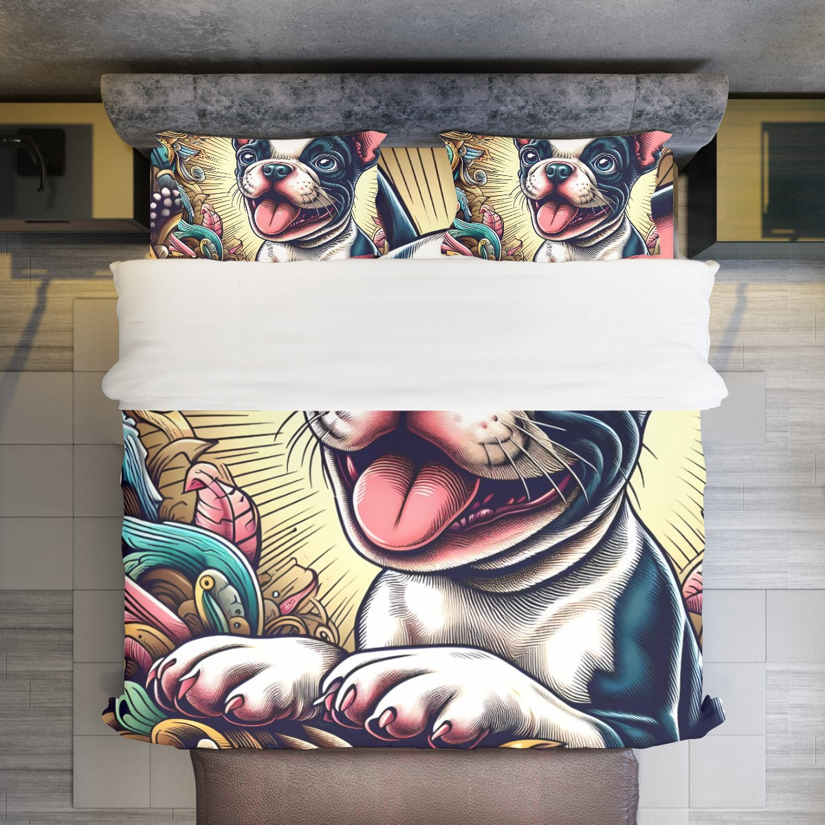 Gizmo French Bulldog Sheet Set for Frenchie Enthusiasts-fadou