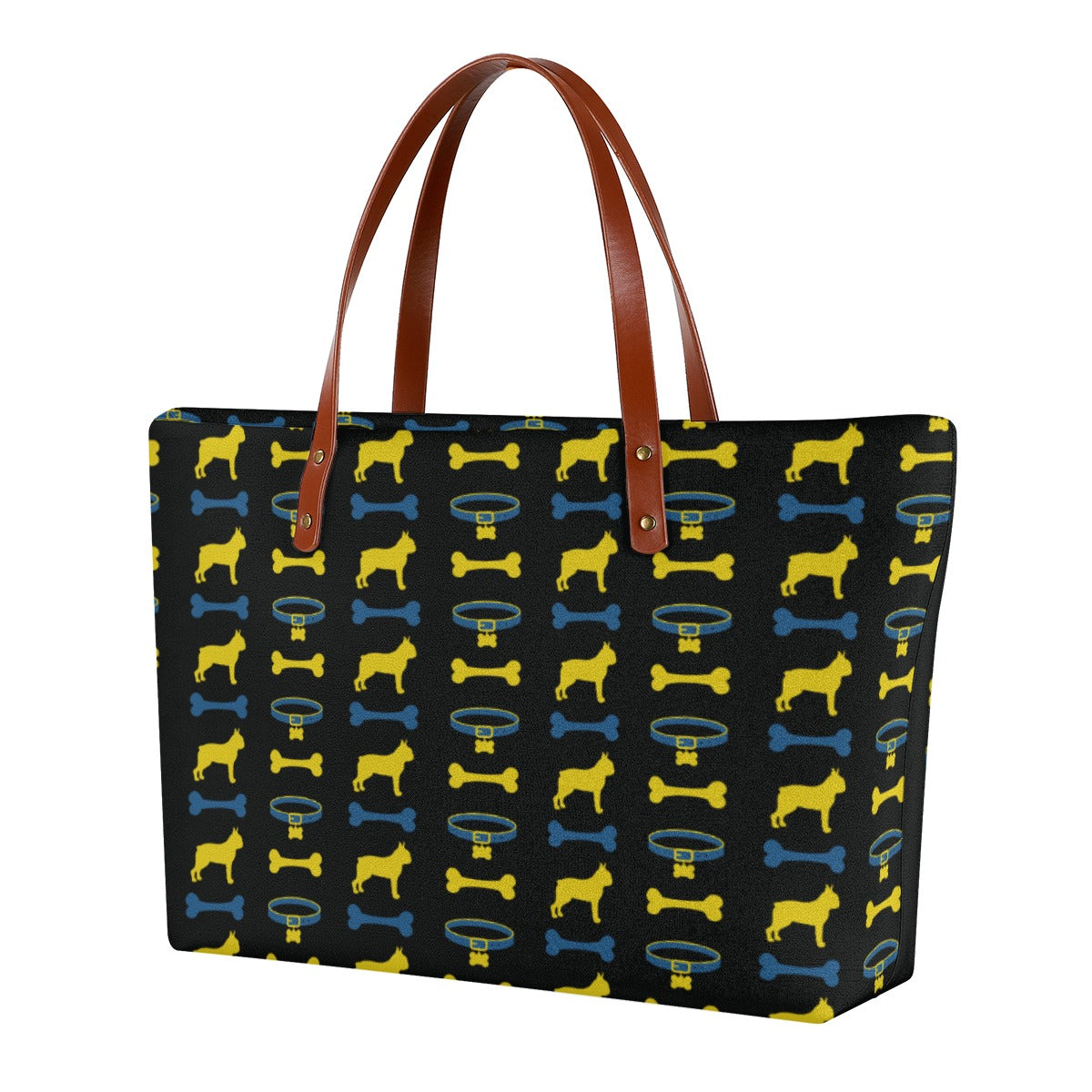 Gus French Bulldog Canvas Carryall for Frenchie Enthusiasts-fadou