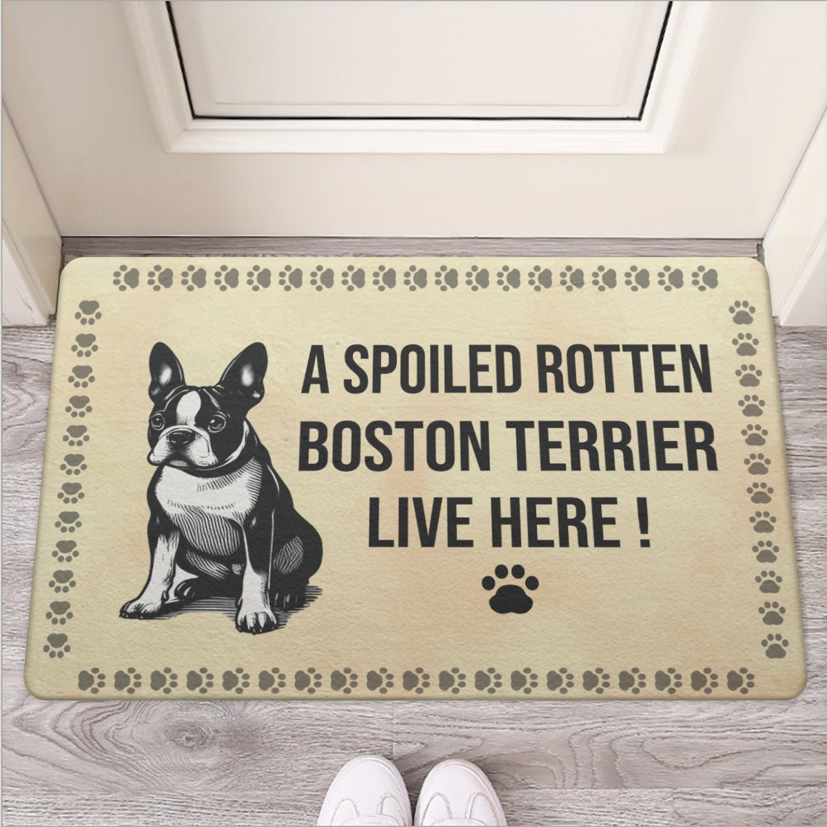 Birdie- Door Mat for Boston Terrier Lovers for Everyday Wear-fadou