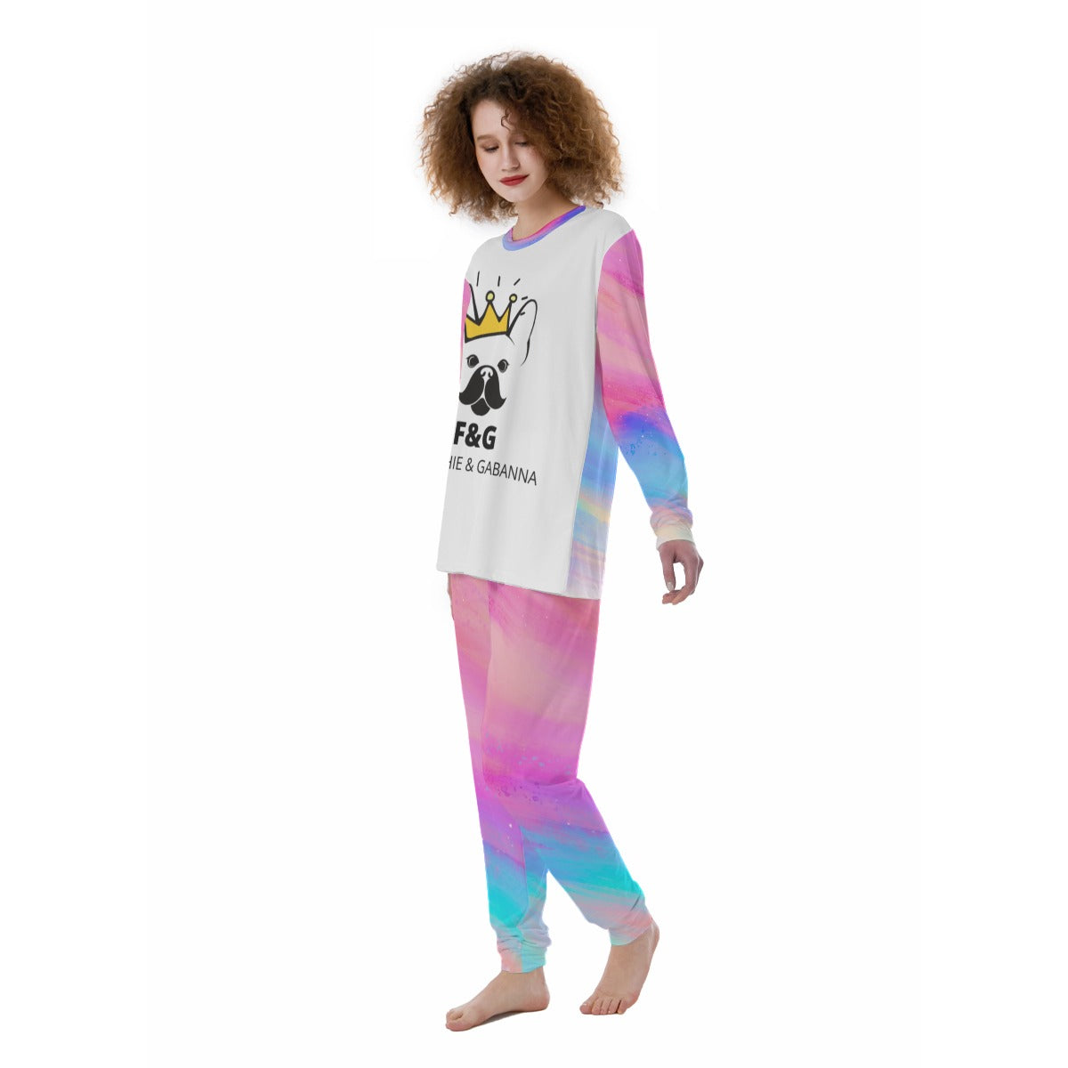 Sage French Bulldog Loungewear Set for Frenchie Enthusiasts-fadou