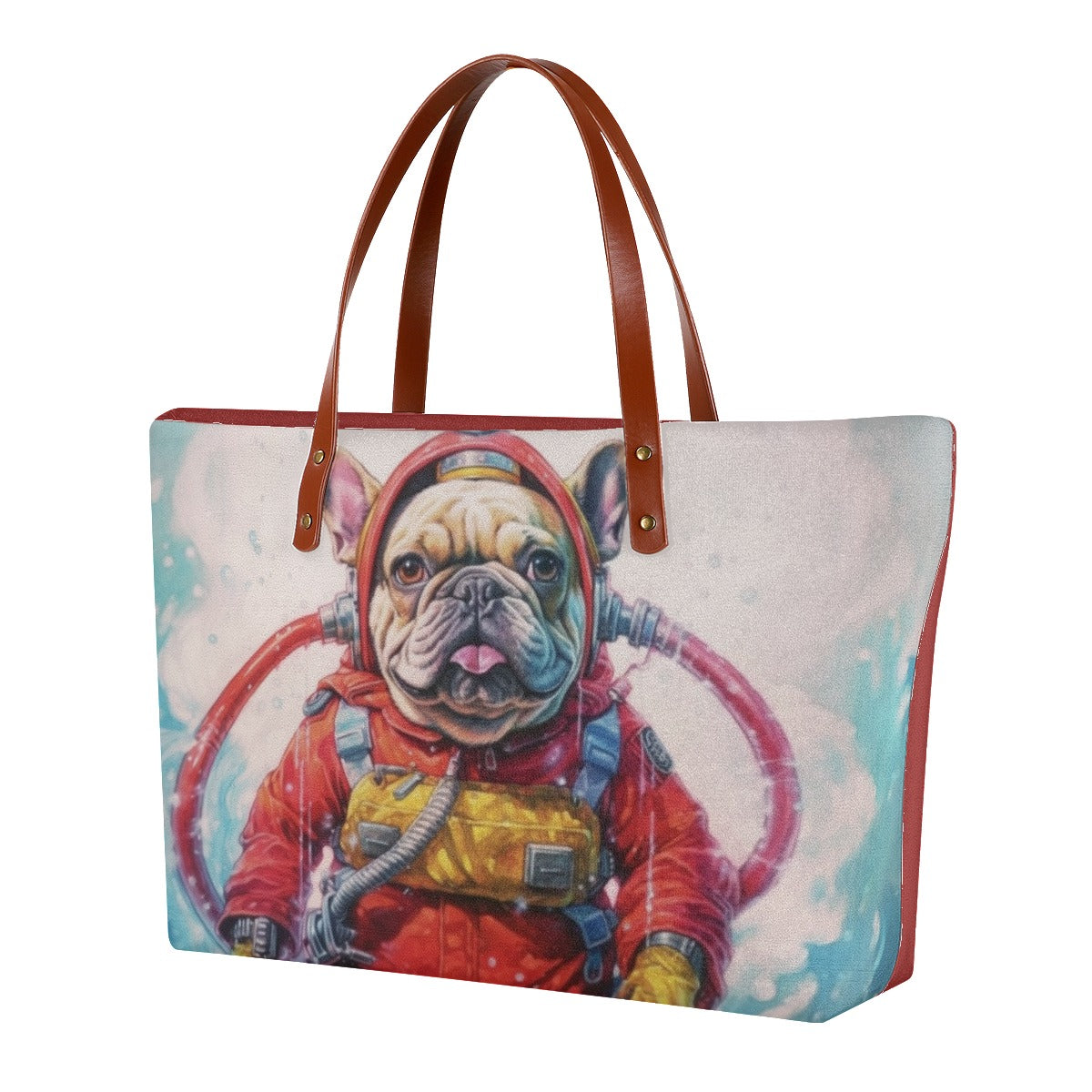 Firefighter French Bulldog Everyday Tote for Frenchie Fans-fadou