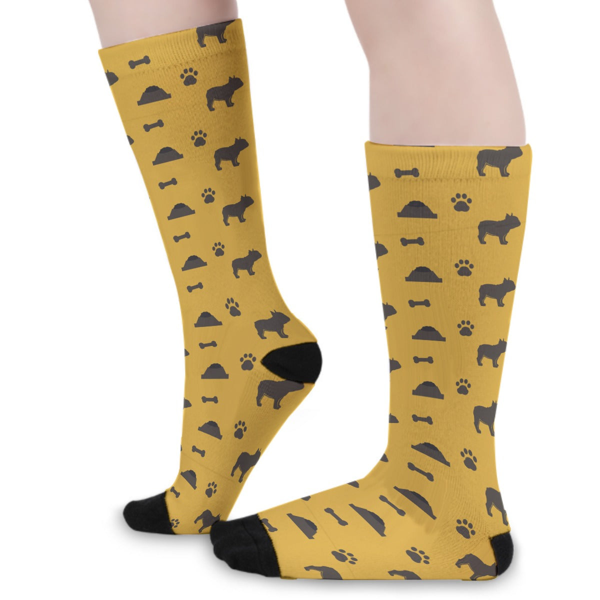 Ellie French Bulldog Patterned Socks for Bulldog Owners-fadou