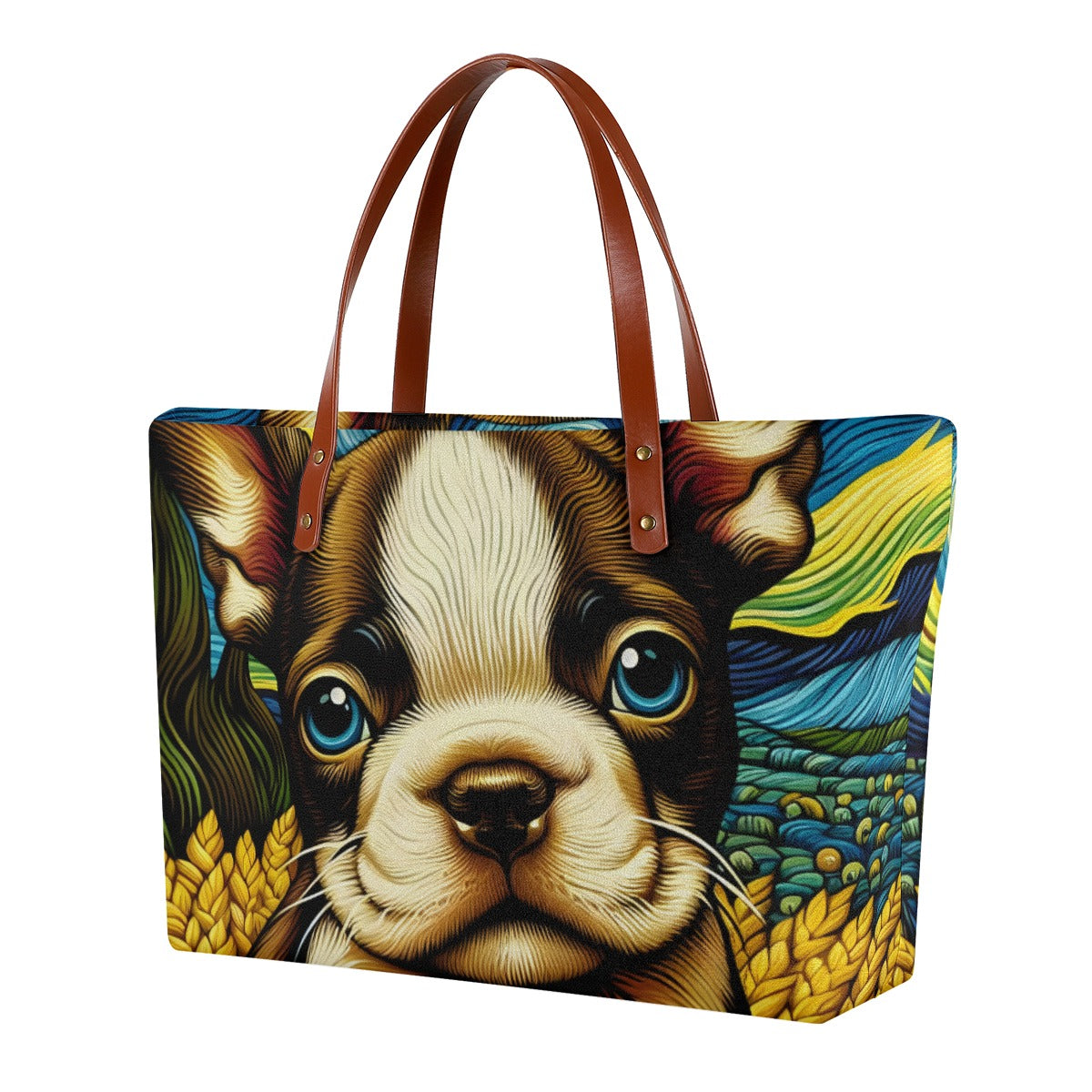 Rosie French Bulldog Canvas Carryall for Dog Moms & Dads-fadou